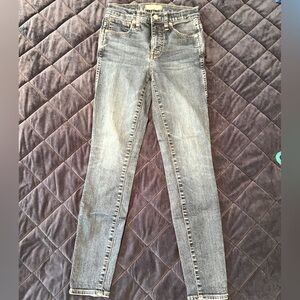 Madewell denim. 10” high rise skinny jeans